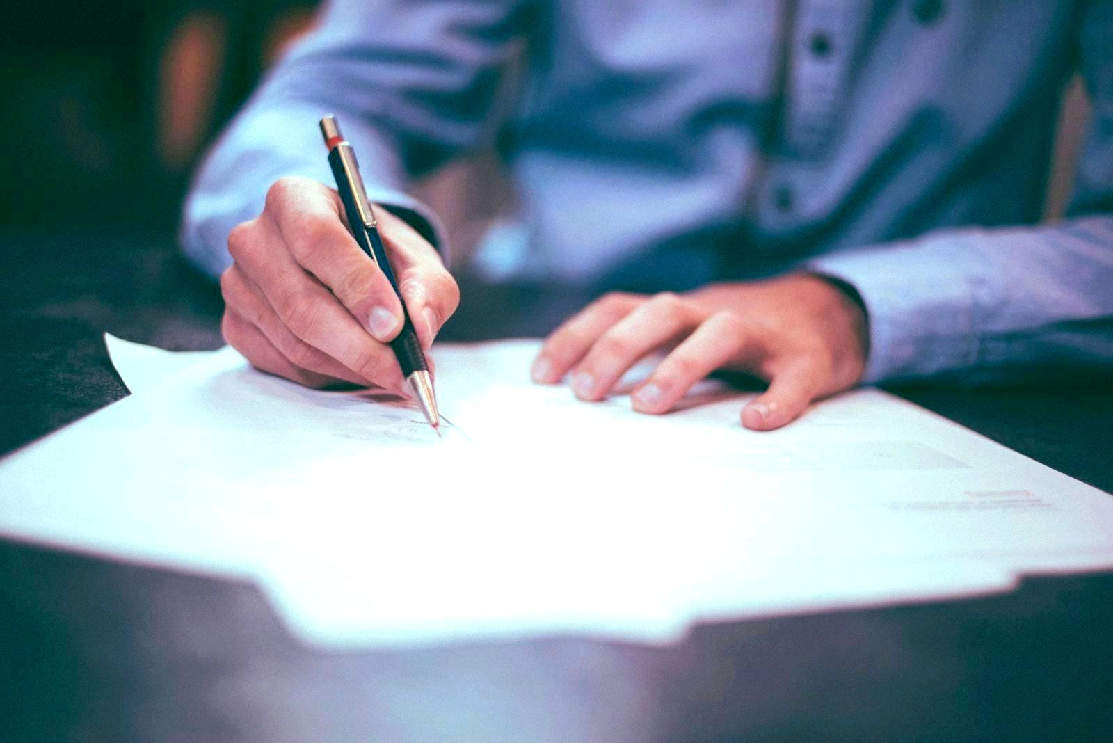 Financial document on a desk representing corporate annual letter communications