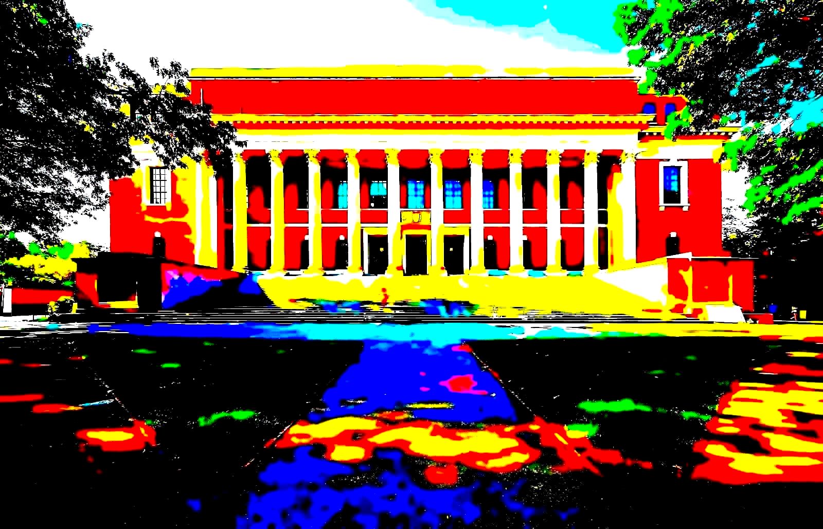 Harvard's Widener Library exterior with classical architecture