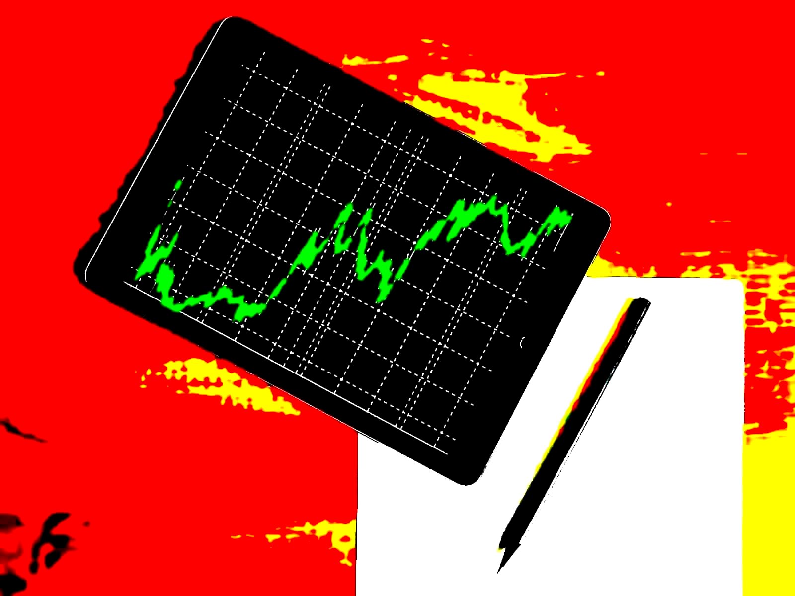 Financial chart showing growth in endowment value over time